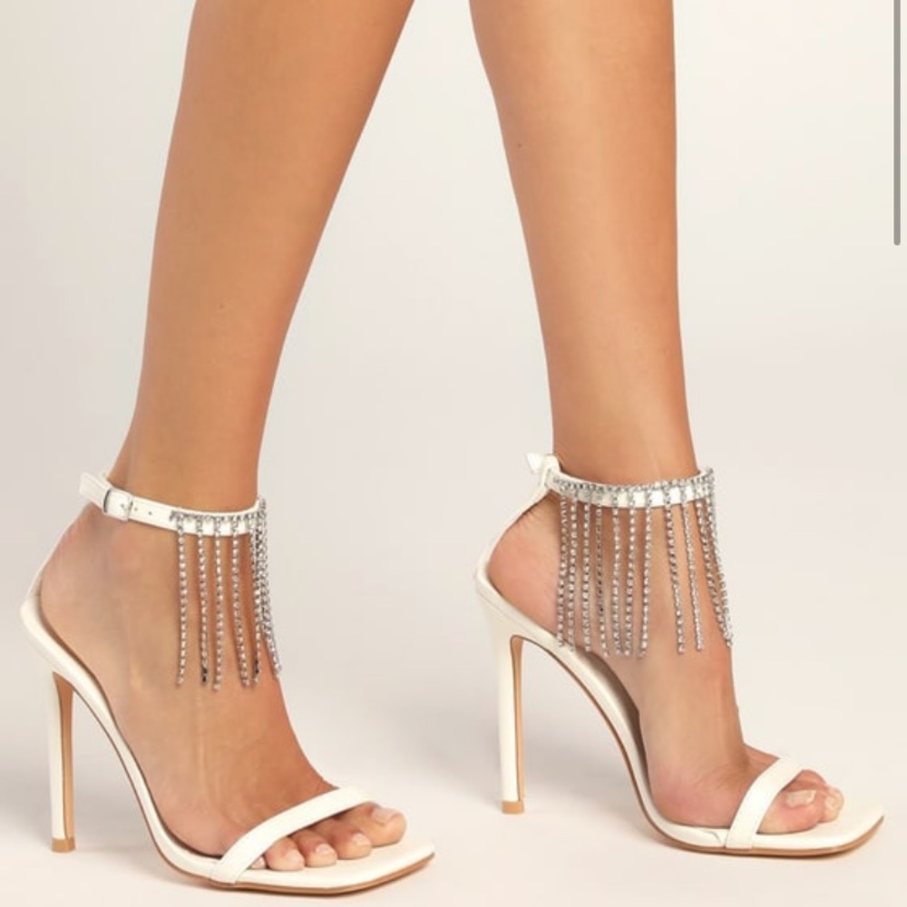 White lulus heels